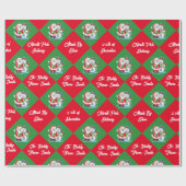 Vom Weihnachtsnamen personalisieren Geschenkpapier (Flach)