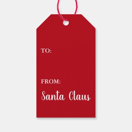 Vom Weihnachtsrot Geschenkanhänger (Rückseite)