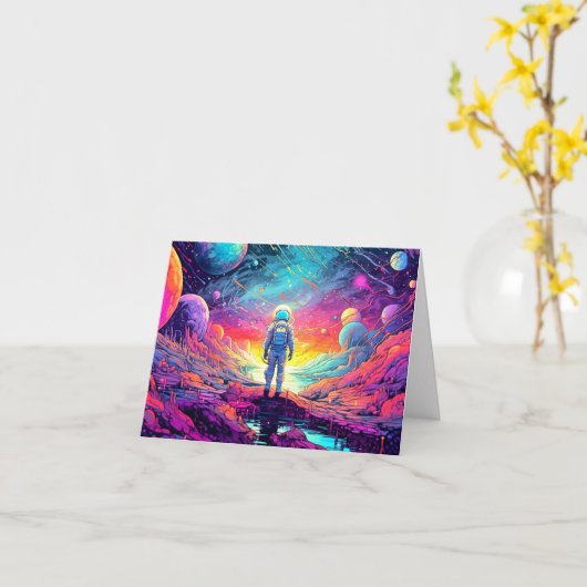 Vom Weltraum über die Gestaltung bis zum Geburtsta Karte (Gelbe Blume)