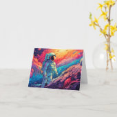 Vom Weltraum und über den Geburtstag Zeichnend Karte (Gelbe Blume)