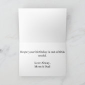 Vom Weltraum und über die Illustration hinaus Karte (Innenseite)