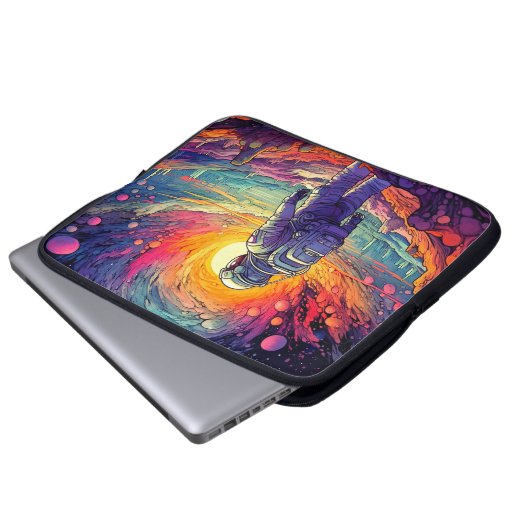 Vom Weltraum und über die Illustration hinaus Laptopschutzhülle (Vorne Knopf)