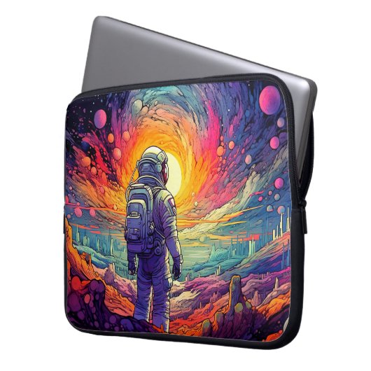 Vom Weltraum und über die Illustration hinaus Laptopschutzhülle (Vorderseite Links)