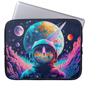 Vom Weltraum und über die Illustration hinaus Laptopschutzhülle