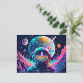 Vom Weltraum und über die Illustration hinaus Postkarte (Stehend Vorderseite)