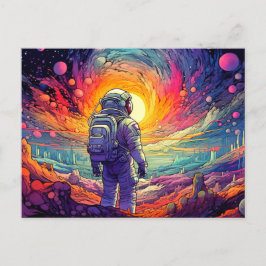 Vom Weltraum und über die Illustration hinaus Postkarte