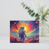 Vom Weltraum und über die Illustration hinaus Postkarte (Stehend Vorderseite)