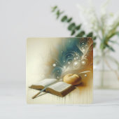 "Vom Wort genährt" Grußkarte Karte (Stehend Vorderseite)