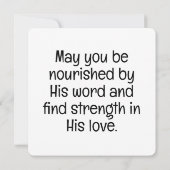 "Vom Wort genährt" Grußkarte Karte (Rückseite)