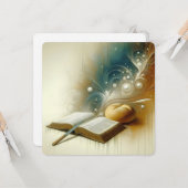 "Vom Wort genährt" Grußkarte Karte (Vorderseite/Rückseite Beispiel)