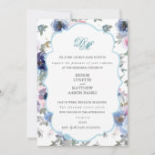 Vom Zender Wedding Set in Spun Sugar Blue Inv Einladung (Vorderseite)