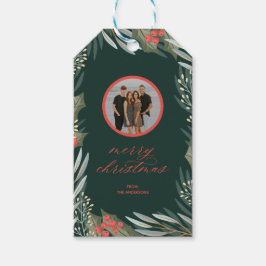 Vom/zum Winter-Foliage Weihnachtsmarken Foto Geschenkanhänger