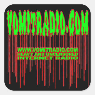 VomitRadio-Aufkleber Quadratischer Aufkleber