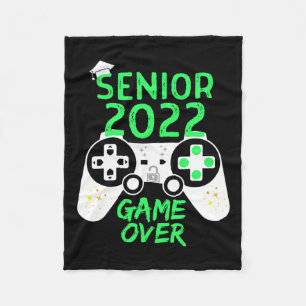 Von 2022 Senior Videospiel Über Schulgamer Grün Fleecedecke