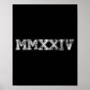 Von 2024 Mmxxiv Abschlussgeist Vintage Senior 20 Poster