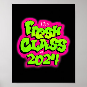 Von 2024 Senior Fresh 90s Retro TV Style Abschluss Poster