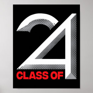 von 2024 Shirt Abschluss Senior High School Colleg Poster