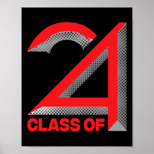 von 2024 Shirt Abschluss Senior High School Colleg Poster