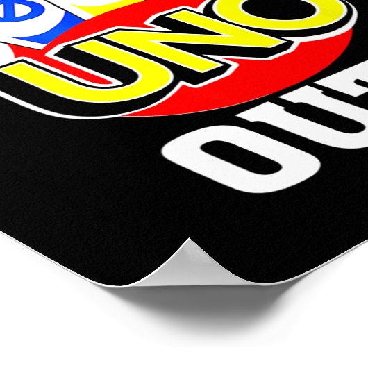 von 2024 Uno Out Senior 2024 Abschluss Lehrer Stu Poster (Ecke)