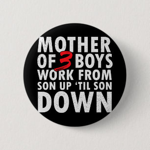Von 3 Jungen arbeiten von Sohn aufwärts bis Sohn a Button