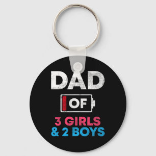 von 3 Mädchen und 2 Jungen Akku Low Daddy Vater39 Schlüsselanhänger