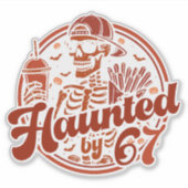 Von 67 heimgesucht Lustiges Halloween Six Seven 67 Aufkleber (Vorderseite)