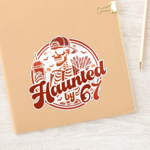 Von 67 heimgesucht Lustiges Halloween Six Seven 67 Aufkleber