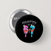 Von 6 7 Halloween-Geist Gen Alpha Meme Eis heimges Button (Vorne & Hinten)