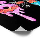 Von 6 7 Halloween-Geist Gen Alpha Meme Eis heimges Poster (Ecke)