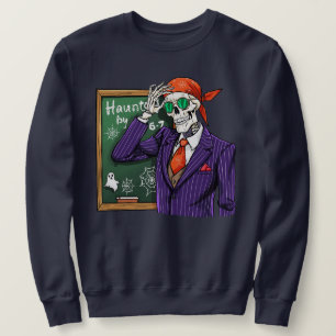 Von 6-7 heimgesucht Lustiger Lehrer Halloween   Se Sweatshirt