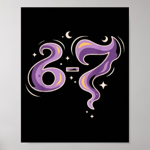 Von 6-7 Rauchmädchen Hexe Halloween heimgesucht Poster