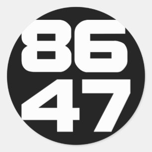 von 86 47 Anti-Trump-Resist-Projekt 2025 Runder Aufkleber