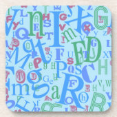 Von A bis z-Blau Getränkeuntersetzer (Vorderseite)