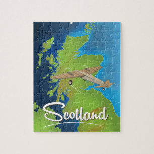 Von Air nach Schottland Reiseplakat Puzzle