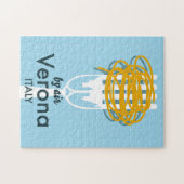 Von Air Verona Italien Retro-Reiseplakat. Puzzle (Horizontal)