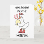 Von alberner Gans zu Mutter Gans Karte (Gelbe Blume)