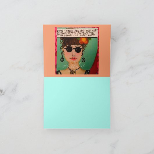 Von all den Lügen, die ich nur scherzhaft erzählt Karte (Innenseite)