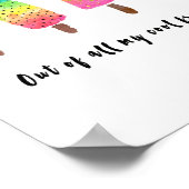 Von allen Coolen Freunden - weiß mit schwarz Poster (Ecke)