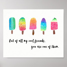 Von allen Coolen Freunden - weiß mit schwarz Poster