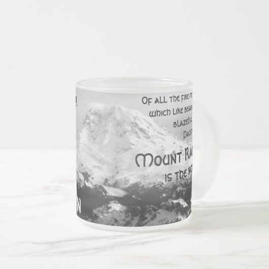 Von allen Feuerbergen… Der Mount Rainier Mattglastasse (VorderseiteRechts)