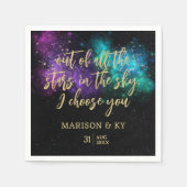 Von allen Sternen am Himmel, die ich dir auswähle, Serviette (Vorderseite)