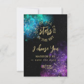 Von allen Sternen, die ich dir Save the Date auswa (Vorderseite)