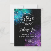 Von allen Sternen, die ich dir Save the Date auswa (Vorderseite)