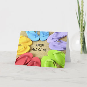 VON ALLEN UNS - FLIP FLOPS GEBURTSTAG KARTE