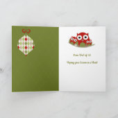 Von allen uns trendy Owl Familie Weihnachten (Innenseite)
