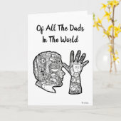 Von allen Vätern der Welt ASL Grußkarten Karte (Gelbe Blume)