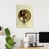 Von Alphonse Mucha Brünette byzantinische Köpfe Poster (Heimbüro)