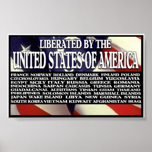 "Von Amerika befreit" Poster (Vorne)