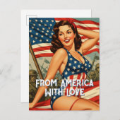 Von Amerika mit Liebe / Susan Postkarte (Vorne/Hinten)