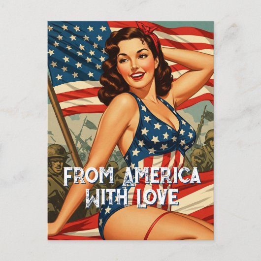 Von Amerika mit Liebe / Susan Postkarte (Vorderseite)